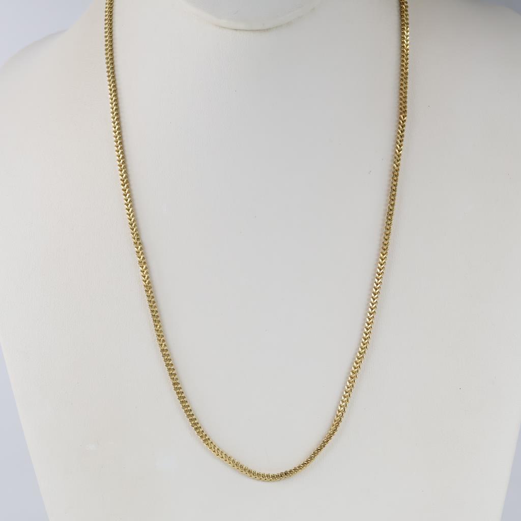 Sterling Silver Gold Plated Hollow Link Necklace