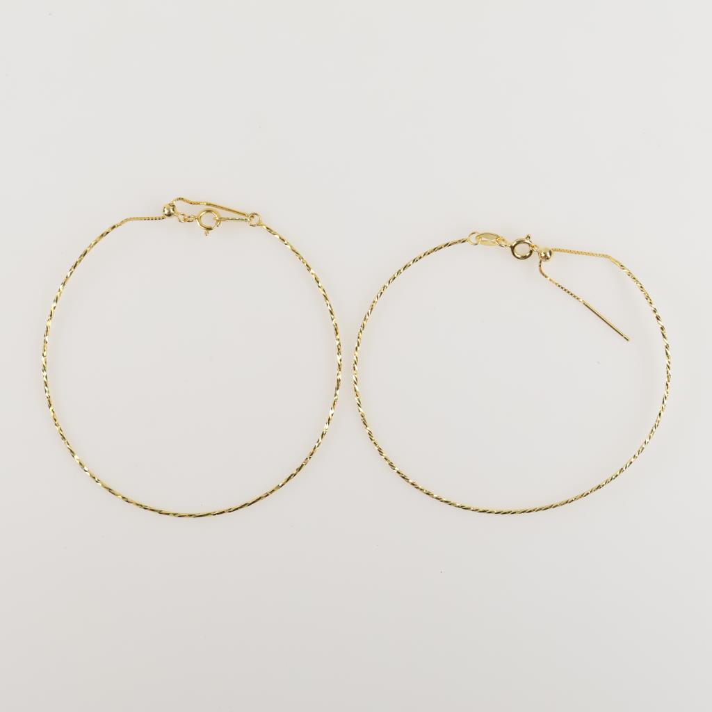 Sterling Silver GP Bracelets, 2 Pieces