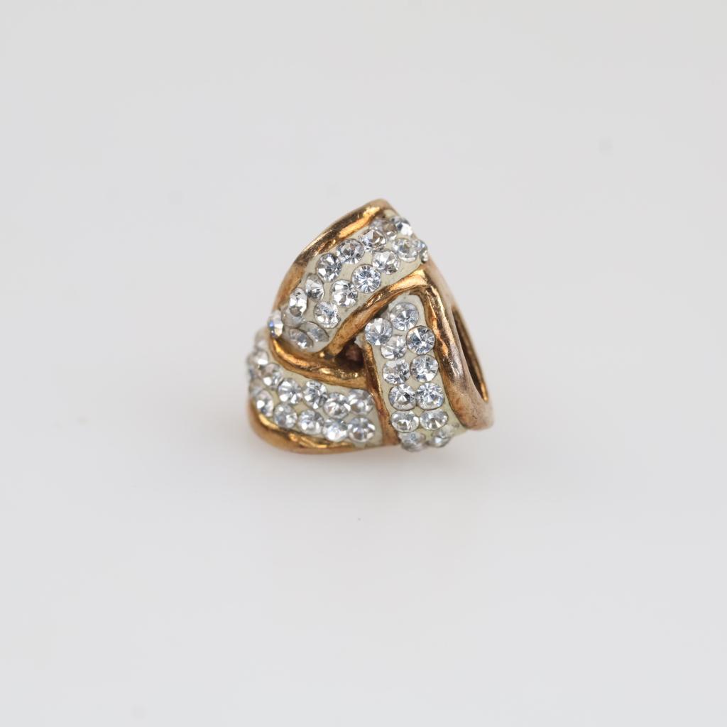 Sterling Silver GP Clear Stone Earring