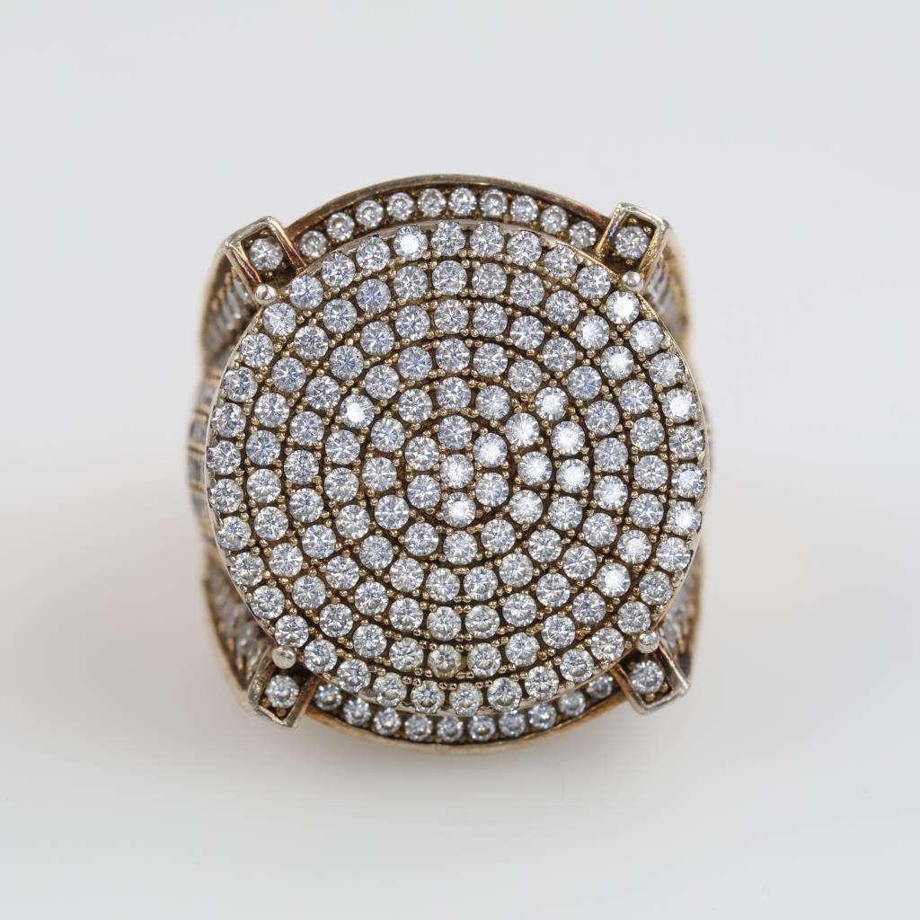 Sterling Silver GP Clear Stone Ring