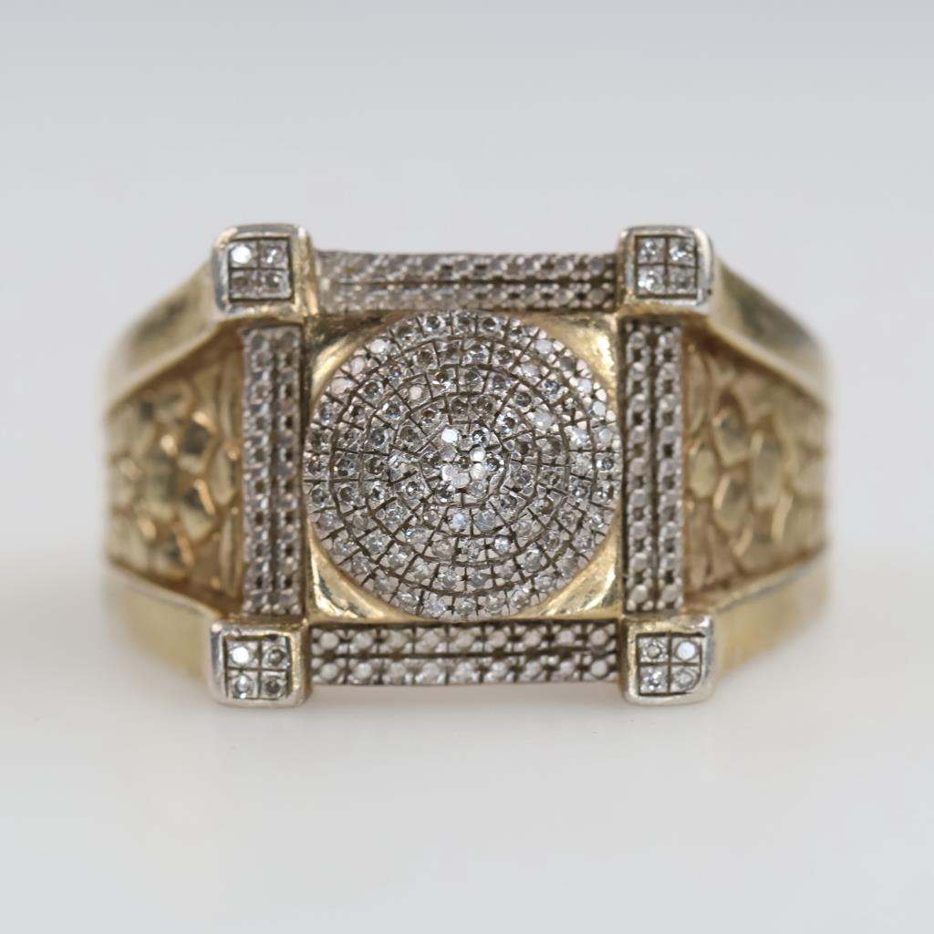 Sterling Silver GP Diamond Ring