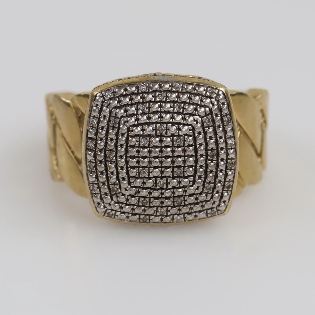 Sterling Silver GP Diamond Ring