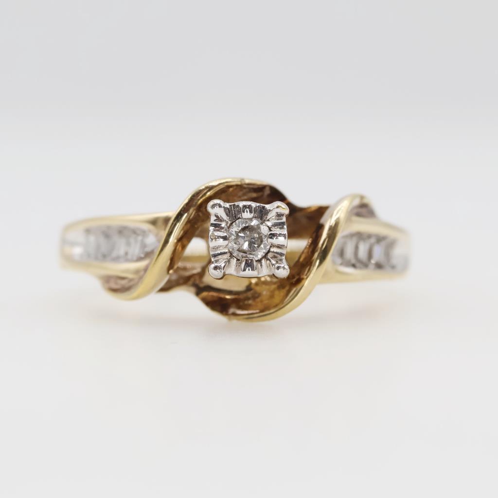 Sterling Silver GP Diamond Ring