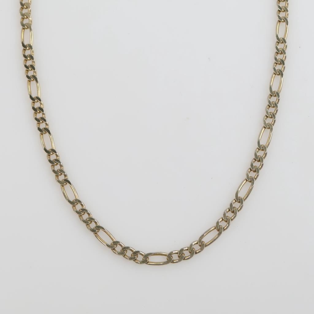 Sterling Silver GP Figaro Chain Necklace