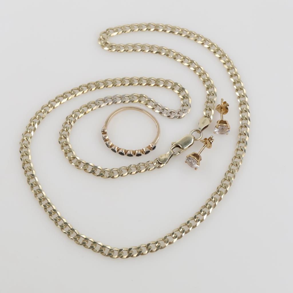 Sterling Silver GP Jewelry, 4 Pieces