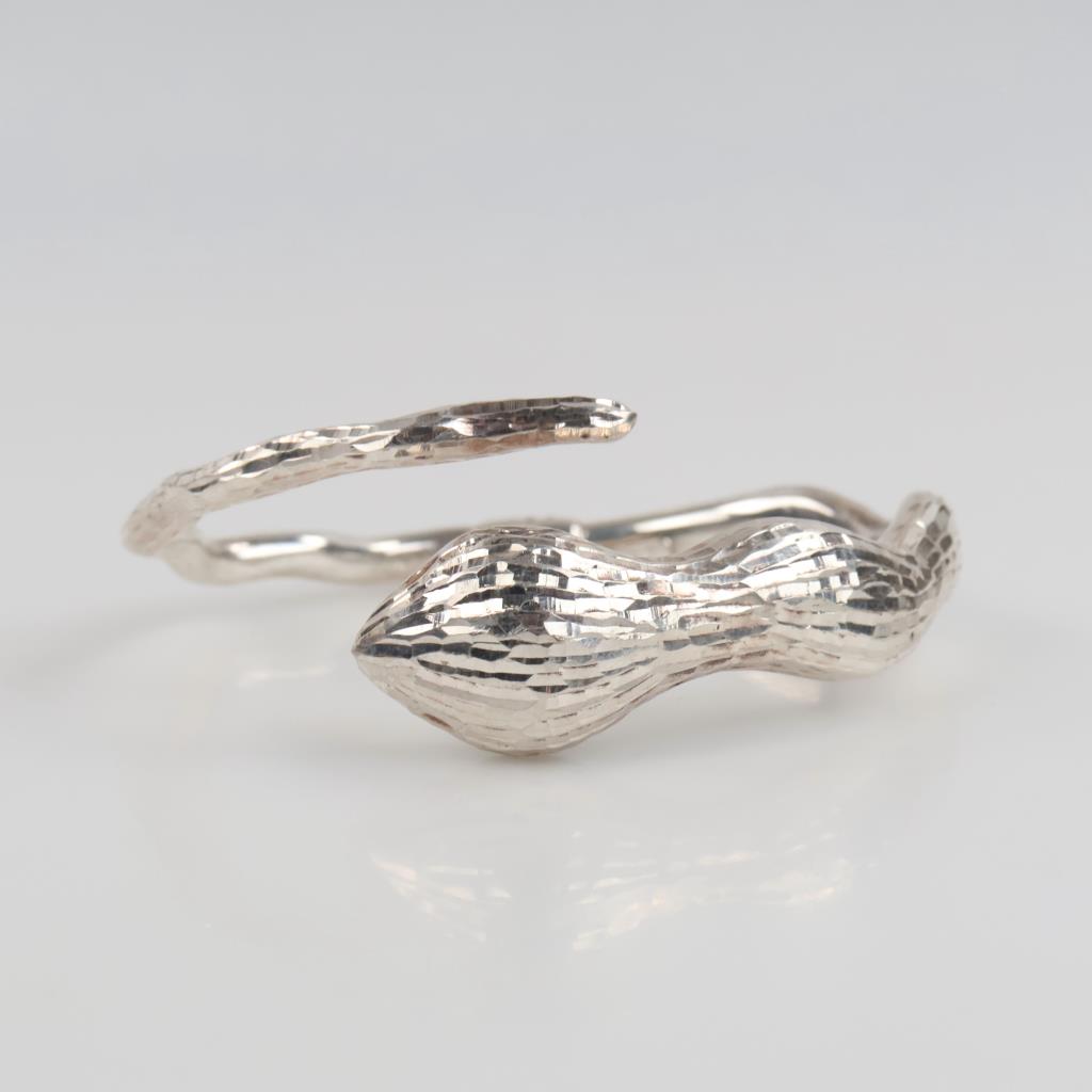Sterling Silver Hollow Snake Cuff Bracelet