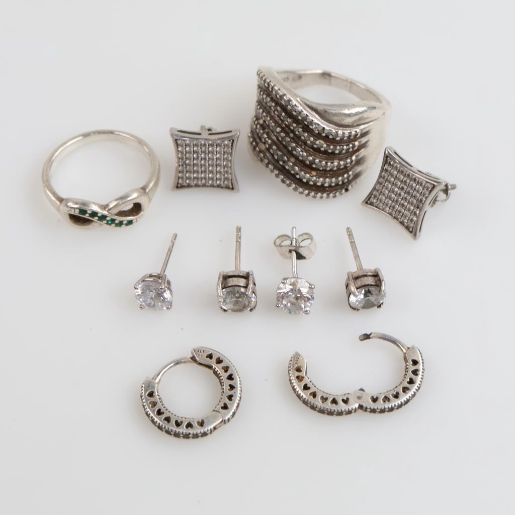 Sterling Silver Jewelry, 10 Pieces