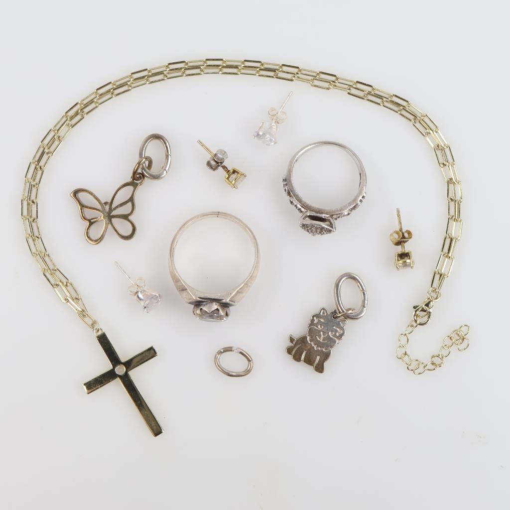 Sterling Silver Jewelry, 10 Pieces