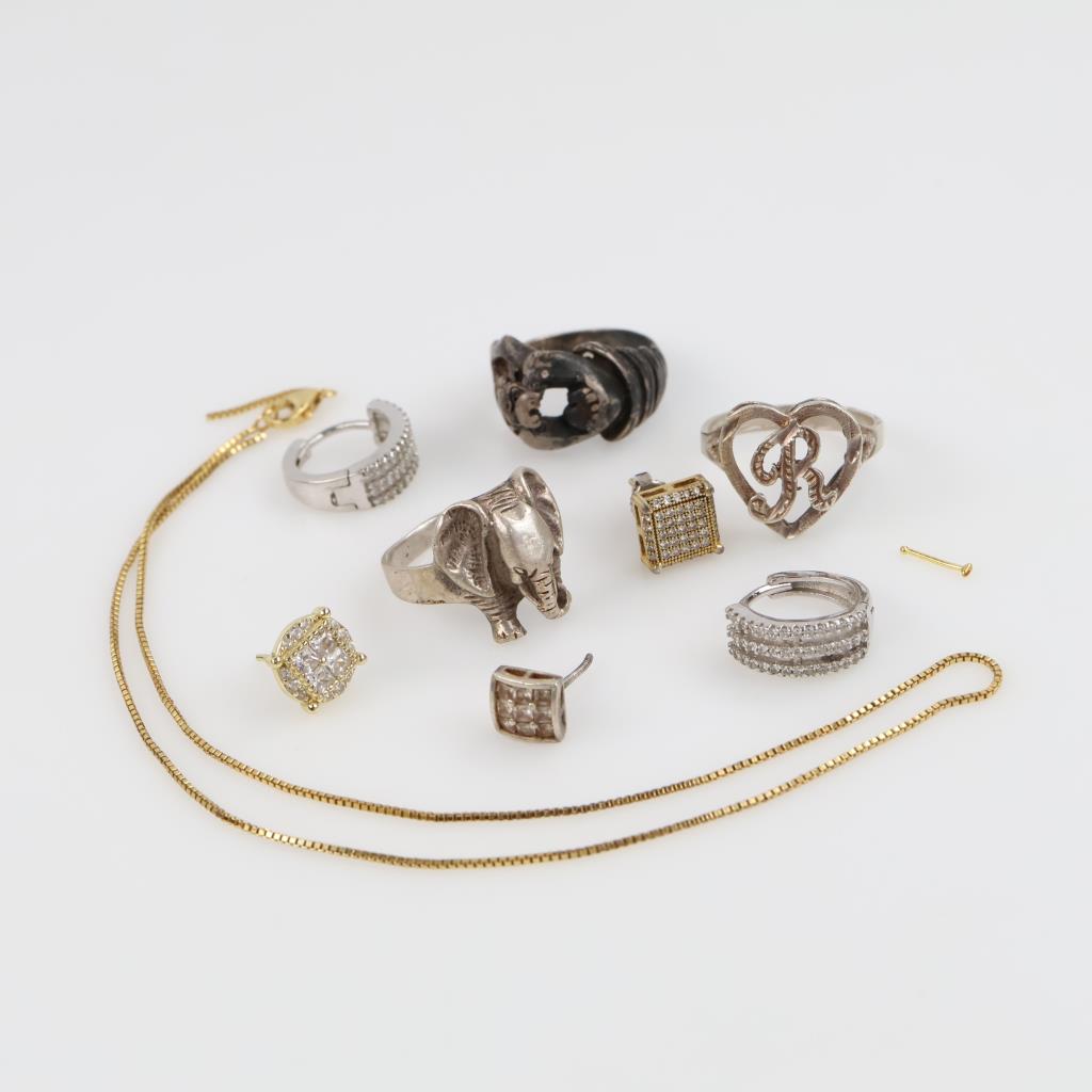 Sterling Silver Jewelry, 10 Pieces