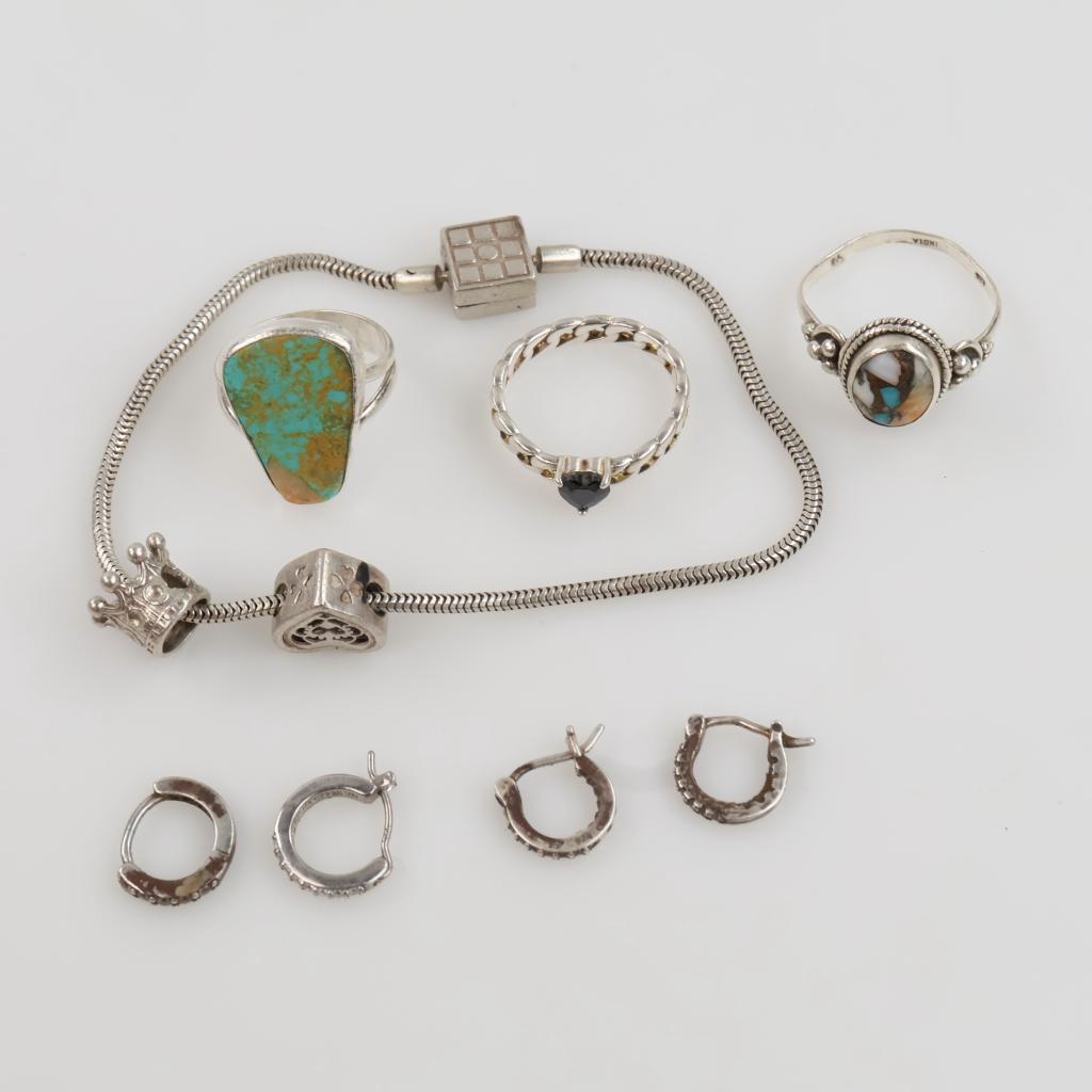 Sterling Silver Jewelry, 10 Pieces