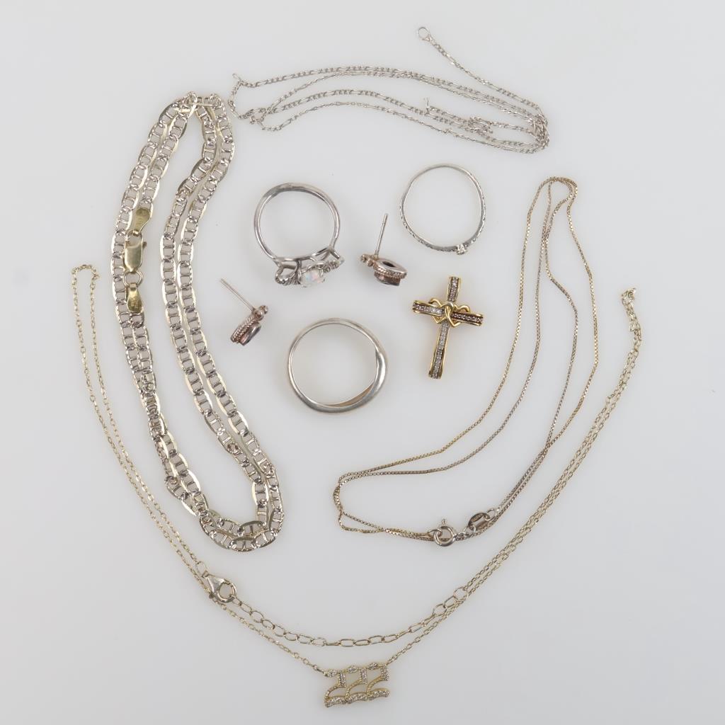 Sterling Silver Jewelry, 10 Pieces