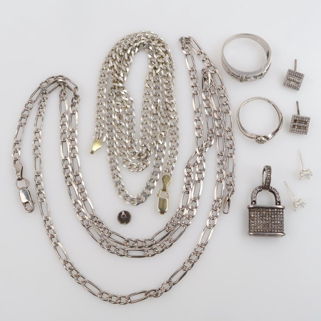Sterling Silver Jewelry, 10 Pieces