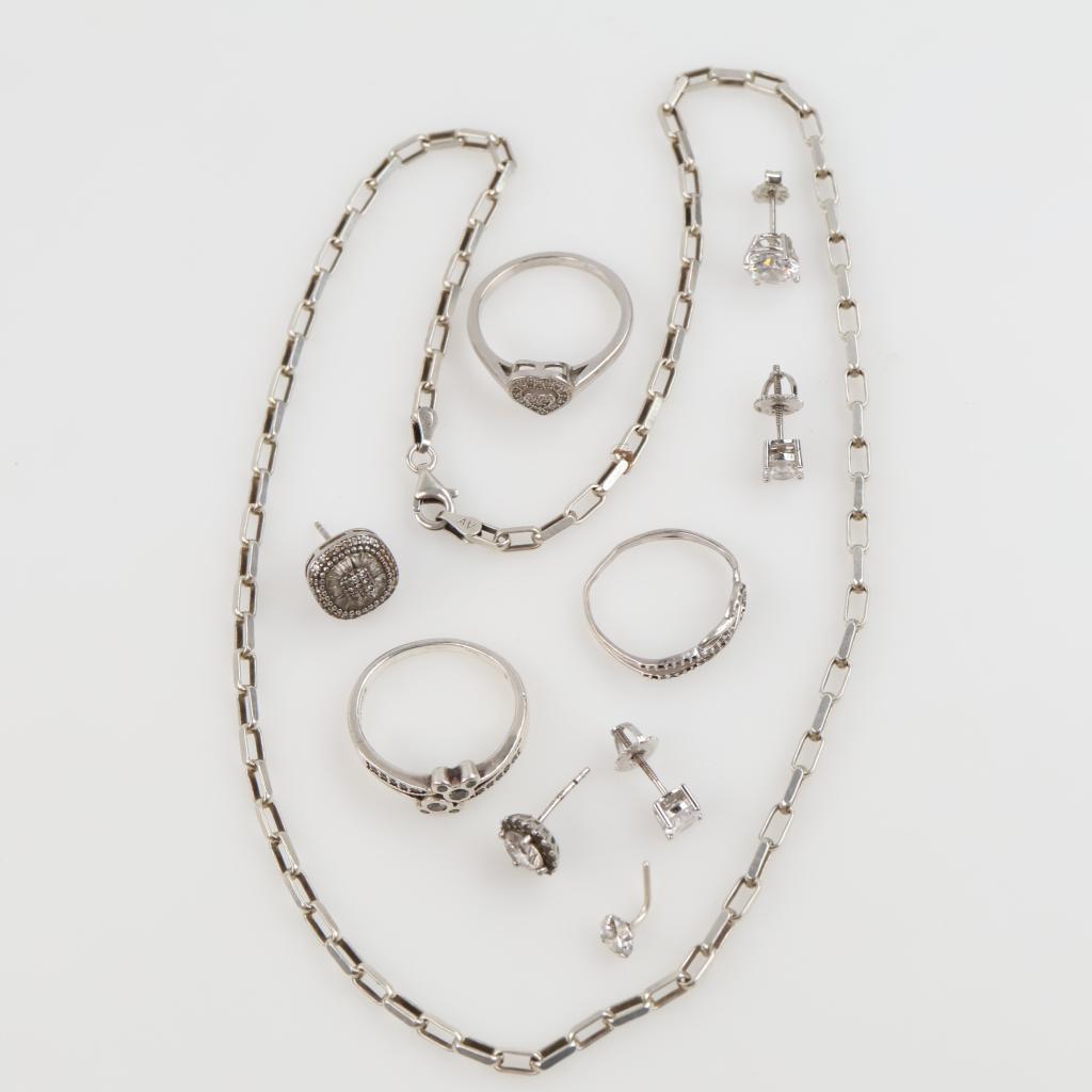Sterling Silver Jewelry, 10 Pieces