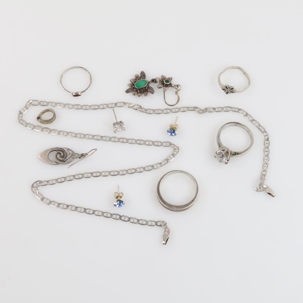 Sterling Silver Jewelry, 11 Pieces