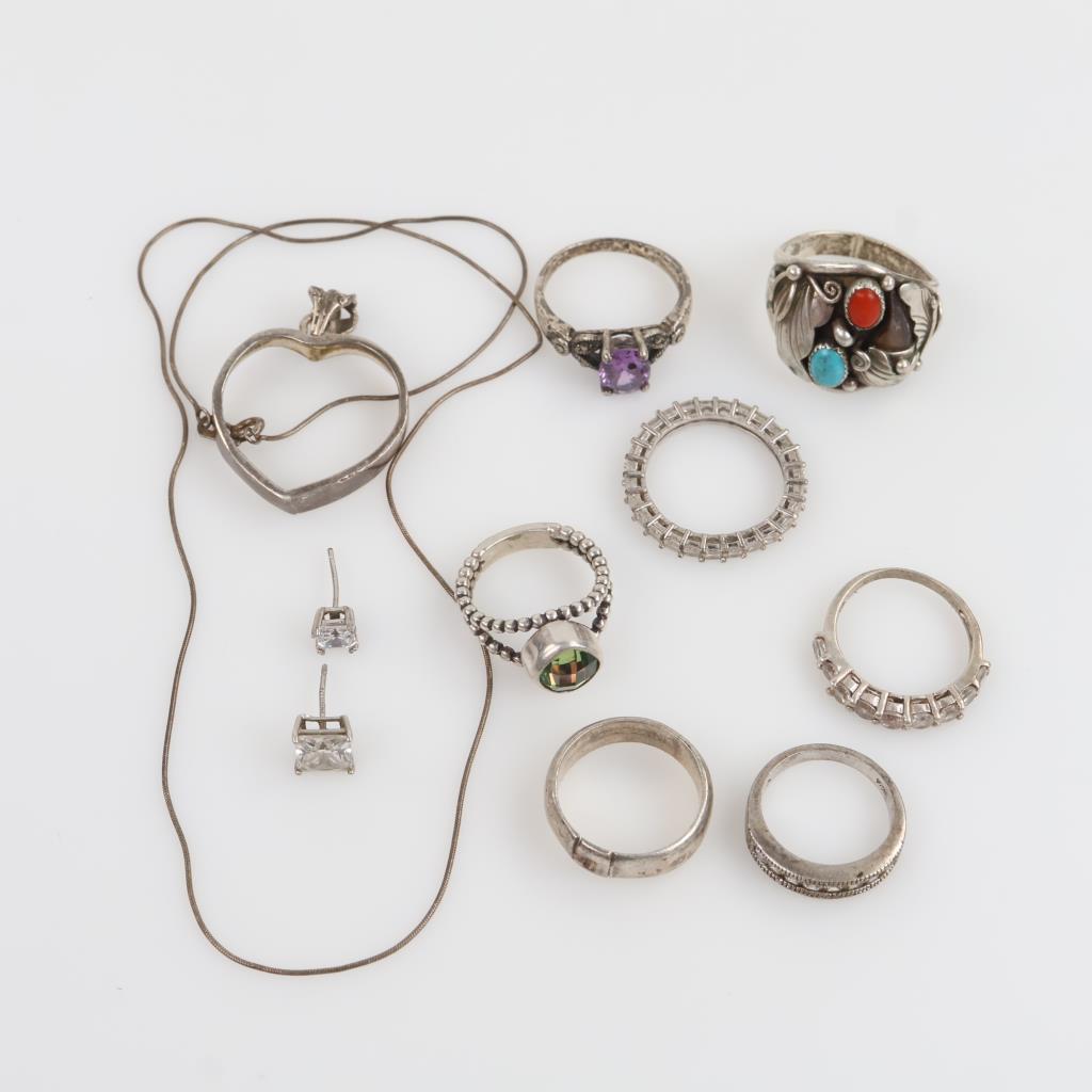 Sterling Silver Jewelry, 11 Pieces