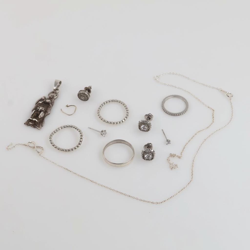 Sterling Silver Jewelry, 12 Pieces