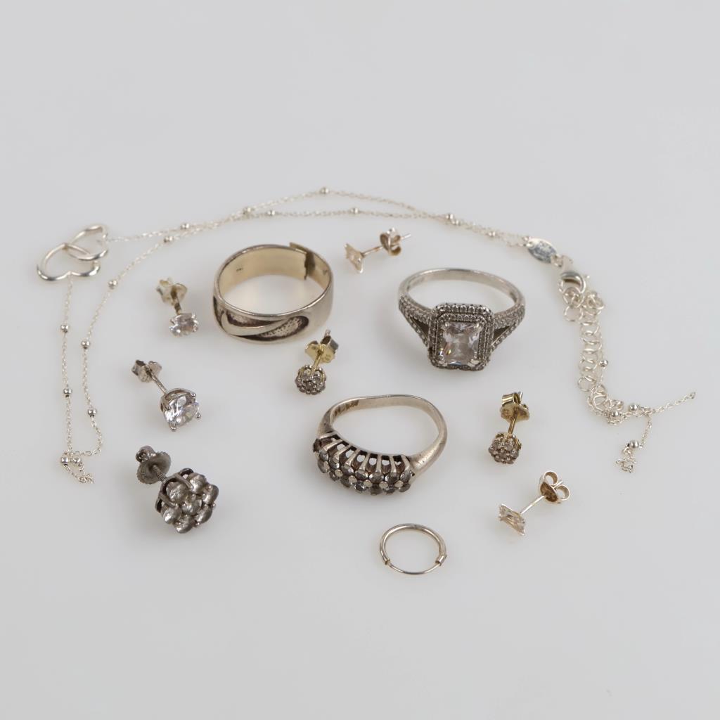 Sterling Silver Jewelry, 12 Pieces