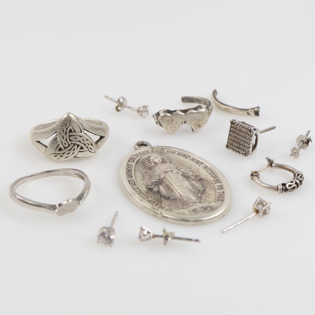 Sterling Silver Jewelry, 12 Pieces