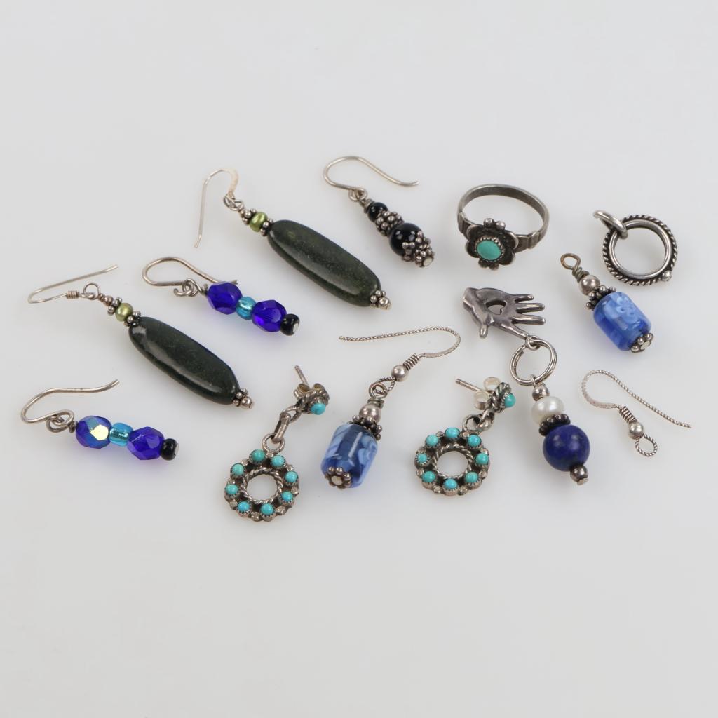 Sterling Silver Jewelry, 13 Pieces