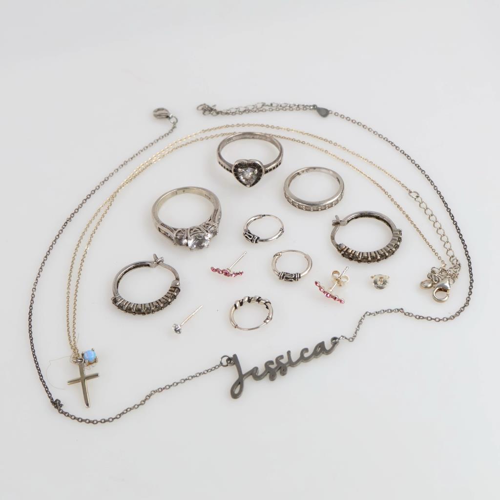 Sterling Silver Jewelry, 13 Pieces