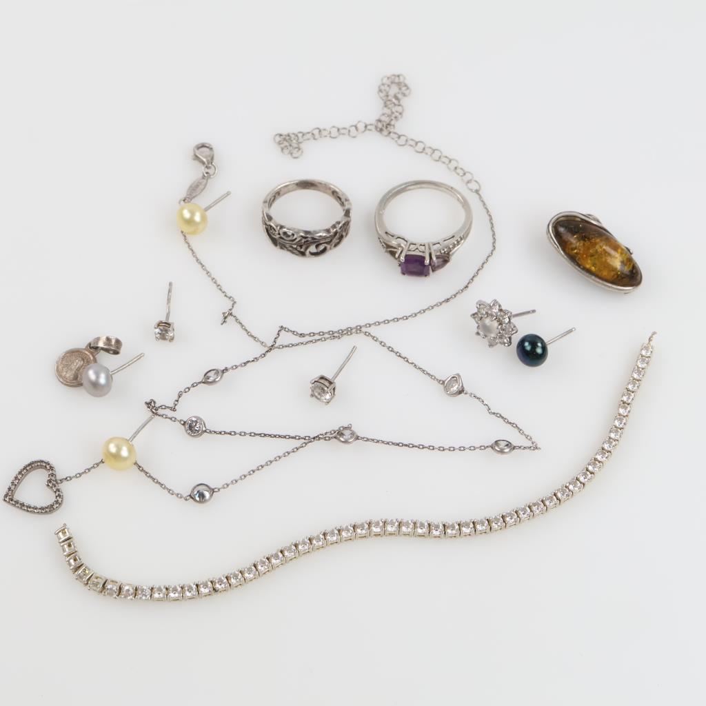 Sterling Silver Jewelry, 13 Pieces