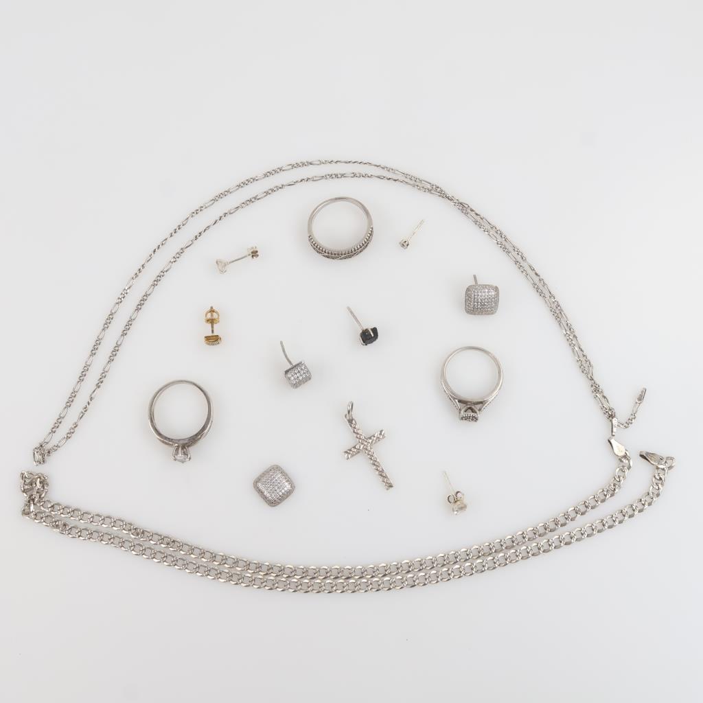 Sterling Silver Jewelry, 14 Pieces