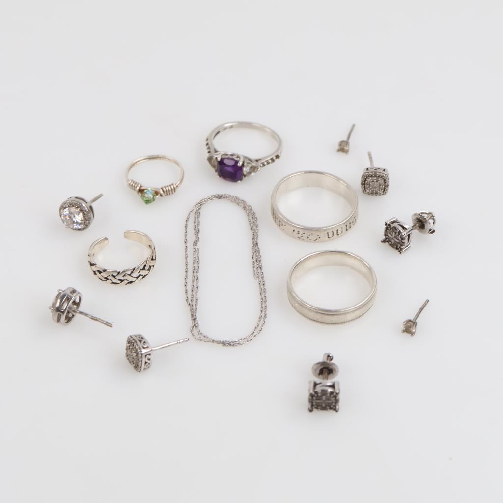 Sterling Silver Jewelry, 14 Pieces