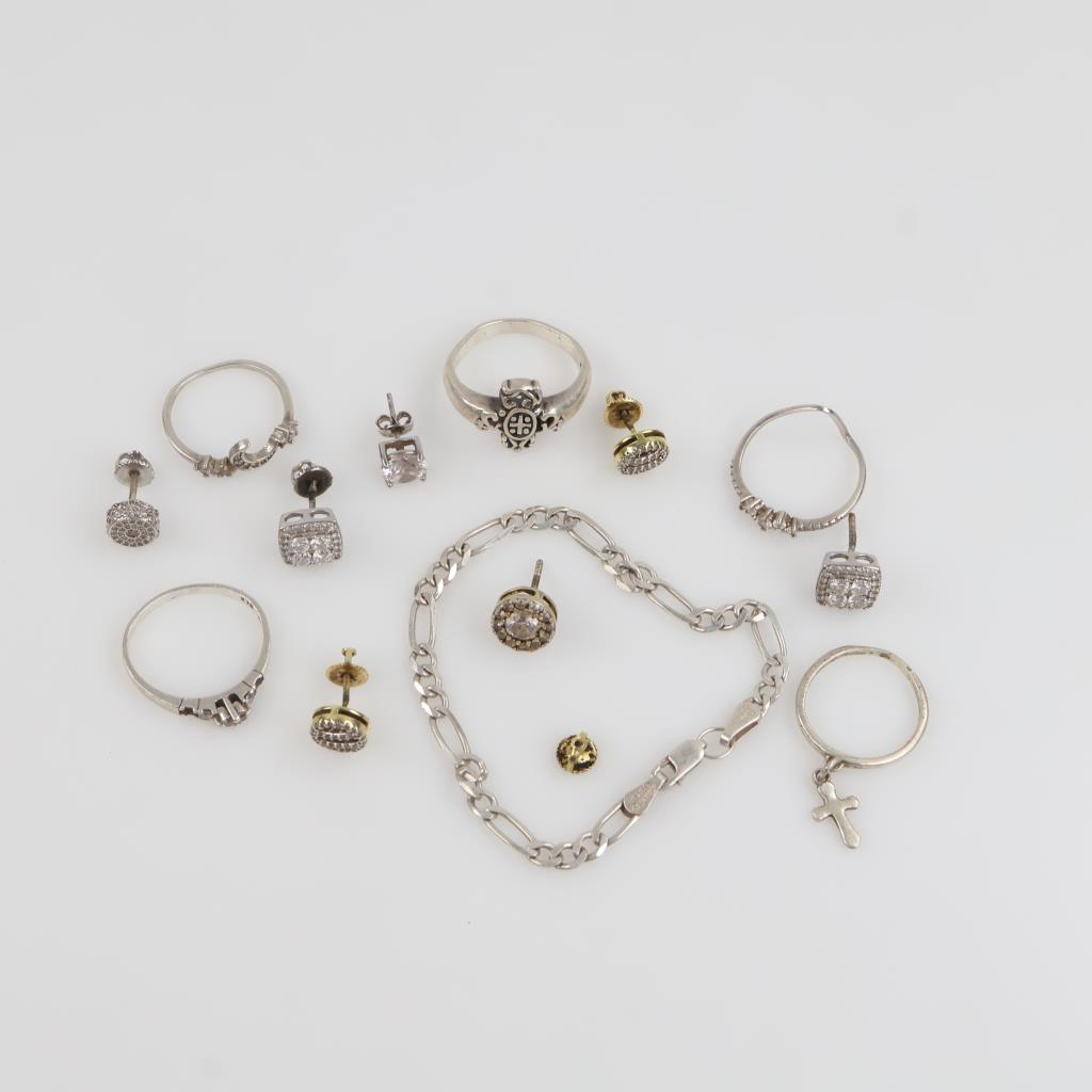 Sterling Silver Jewelry, 14 Pieces