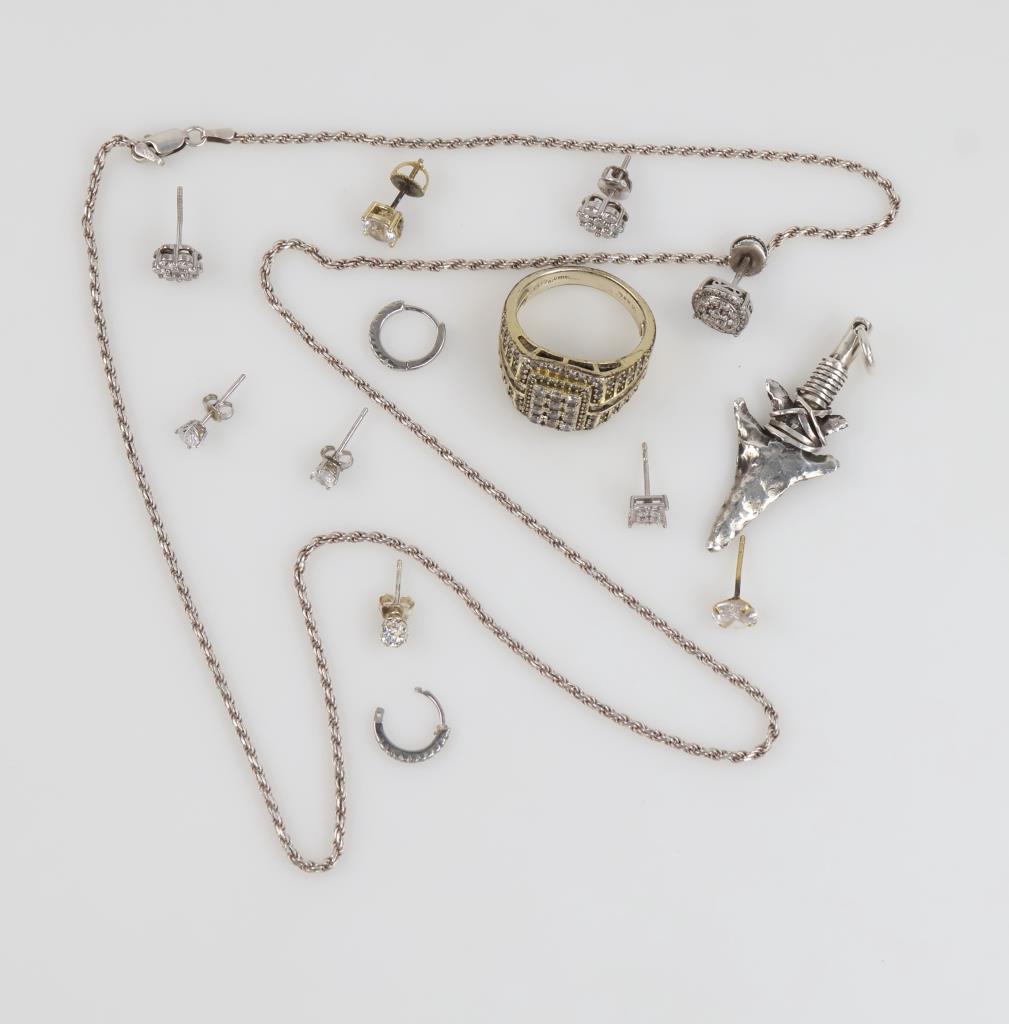 Sterling Silver Jewelry, 14 Pieces