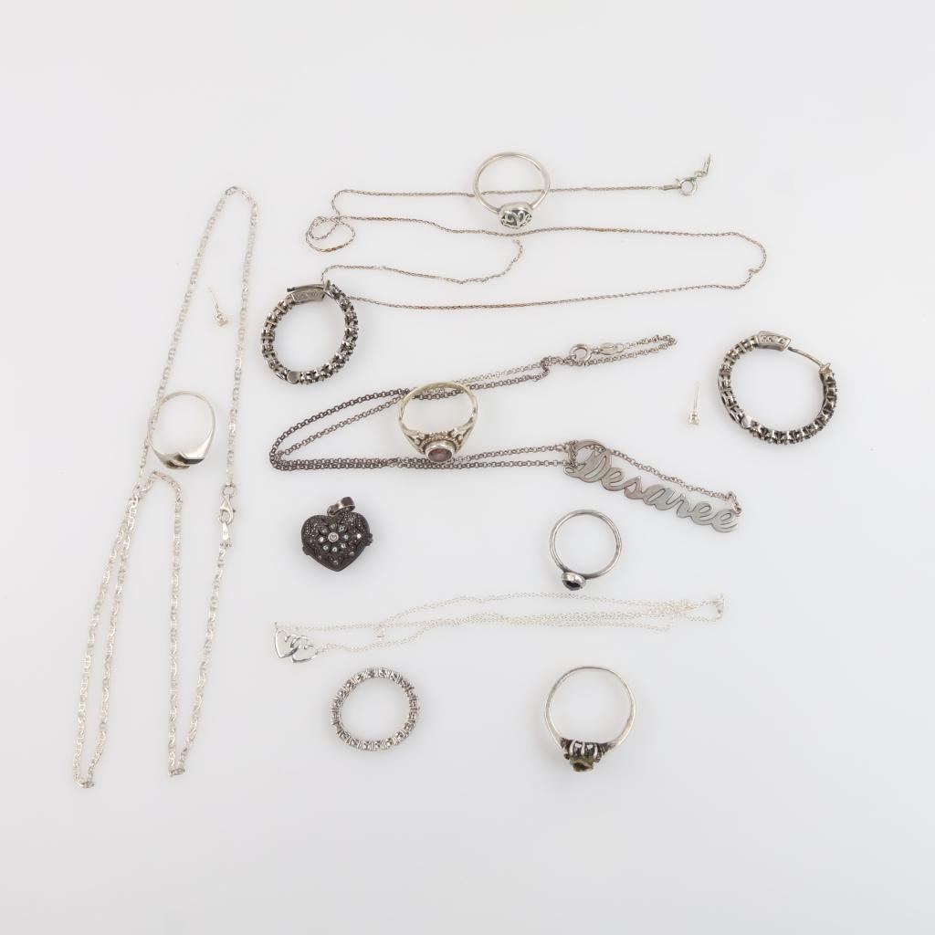 Sterling Silver Jewelry, 15 Pieces