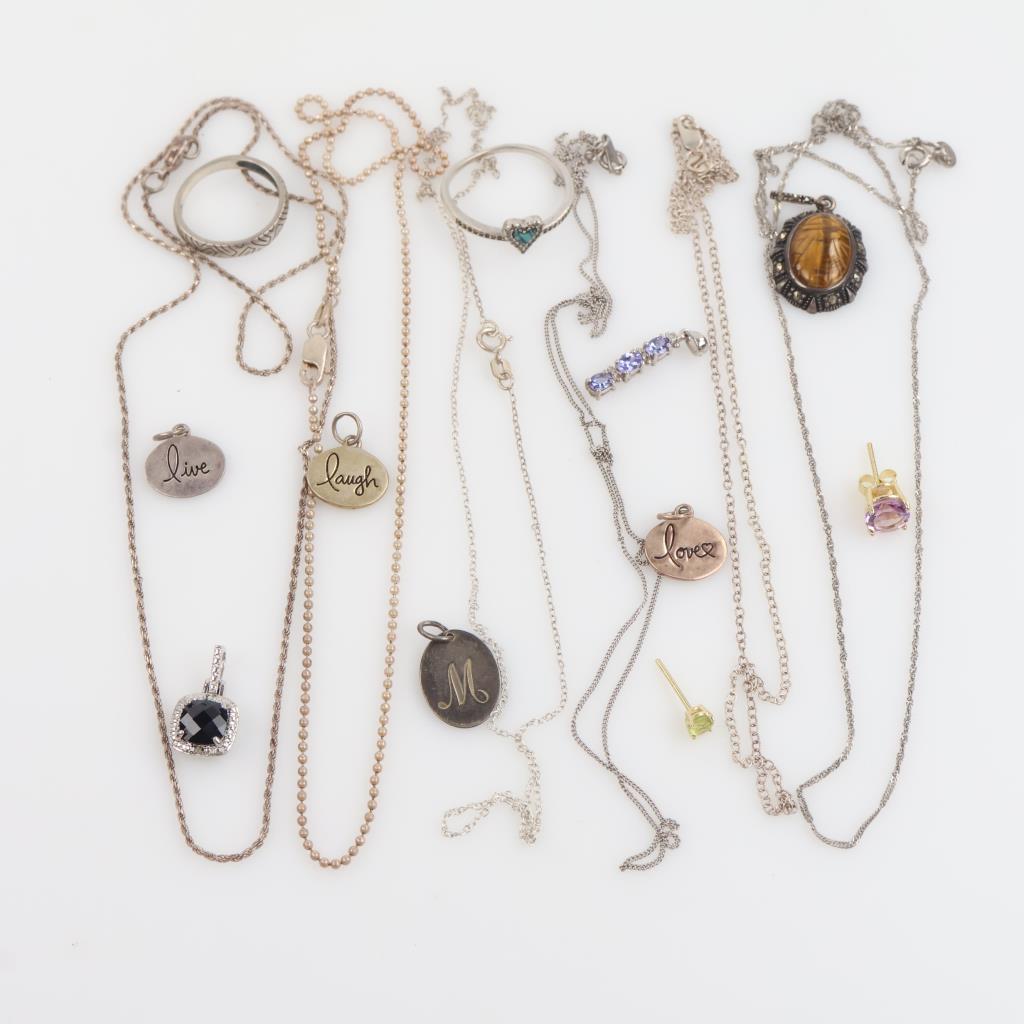 Sterling Silver Jewelry, 17 Pieces