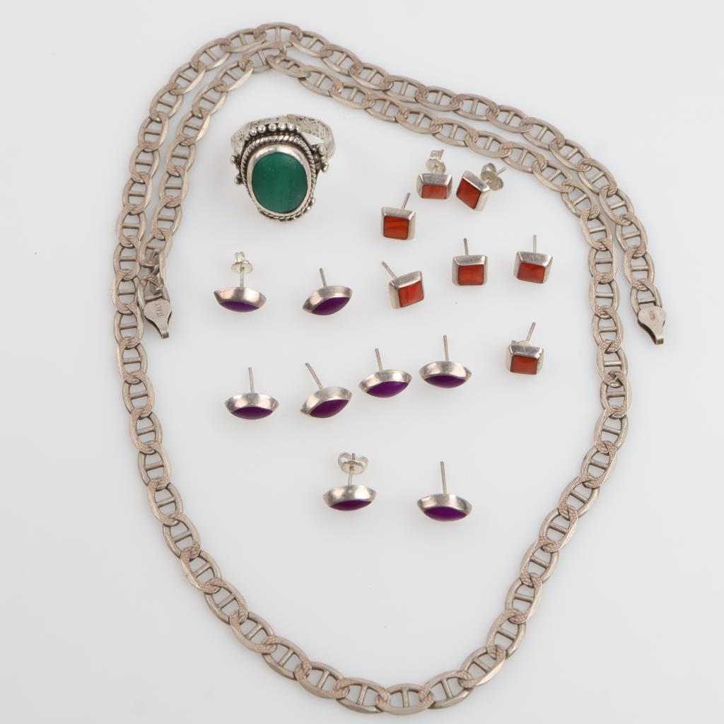 Sterling Silver Jewelry, 17 Pieces