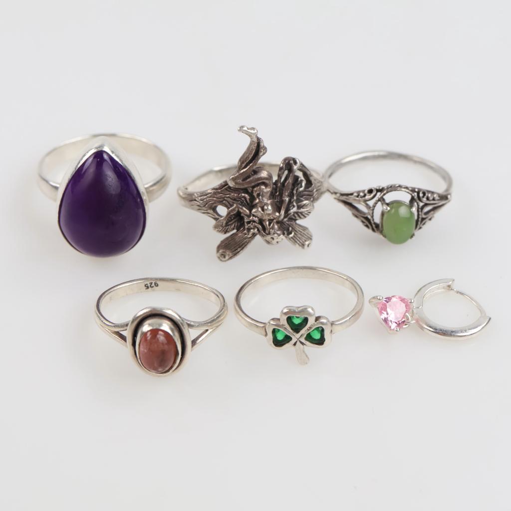 Sterling Silver Jewelry, 6 Pieces