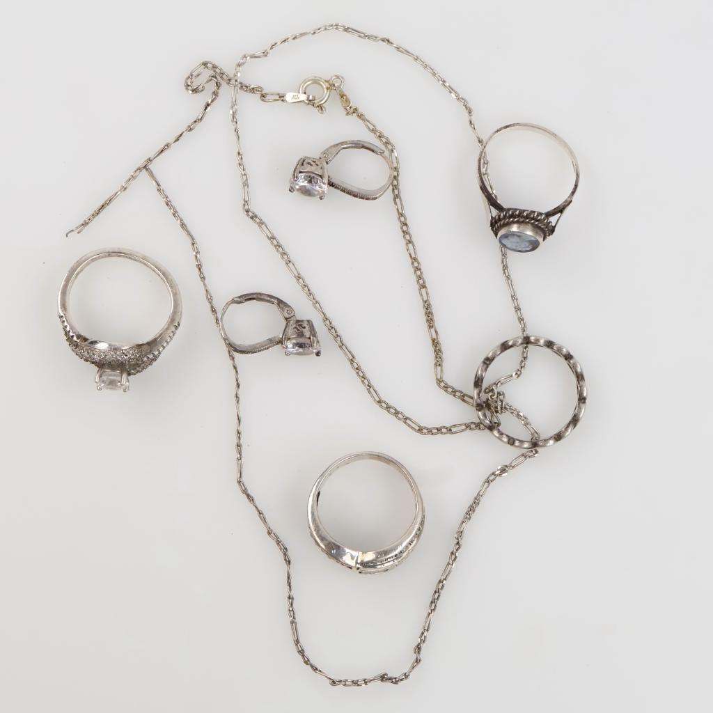 Sterling Silver Jewelry, 7 Pieces