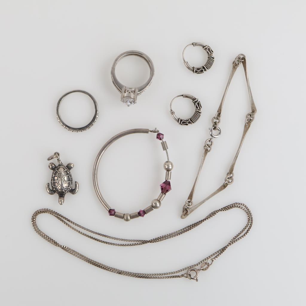Sterling Silver Jewelry, 8 Pieces