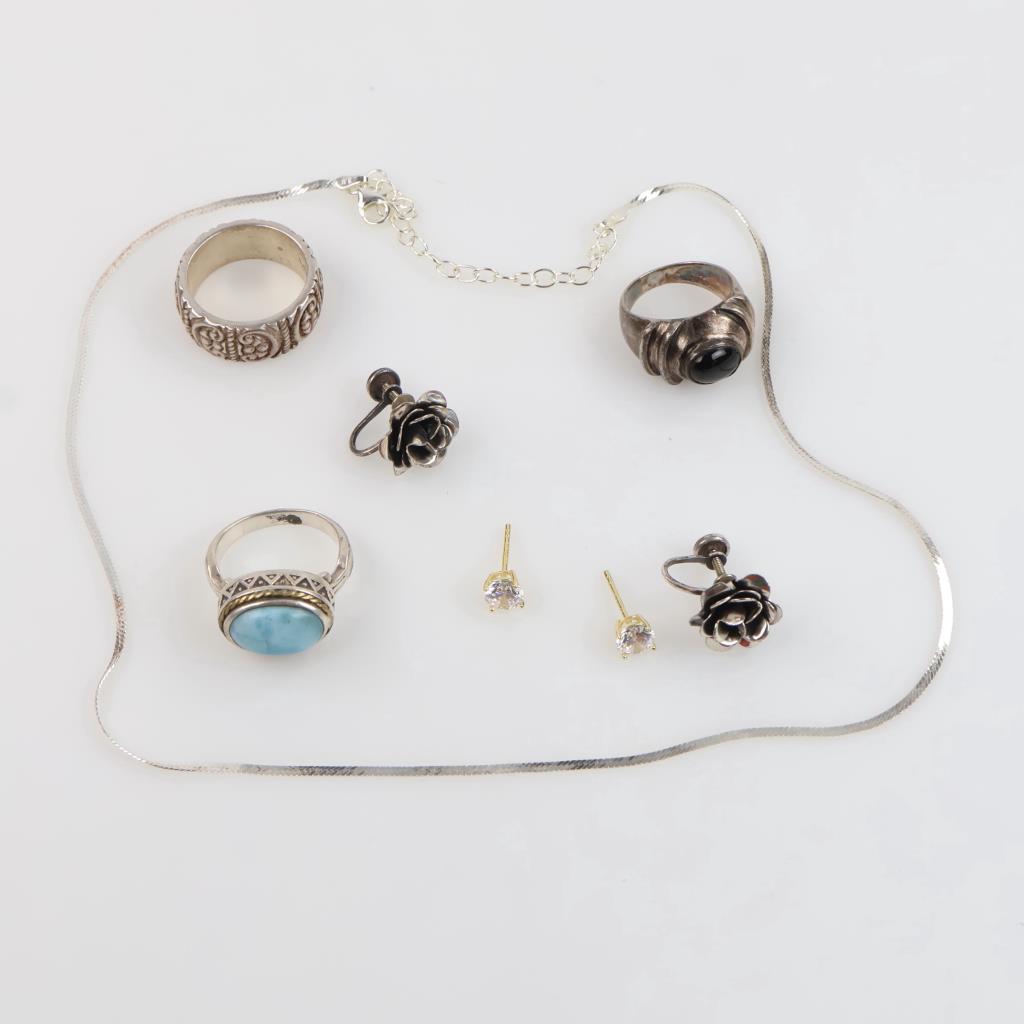 Sterling Silver Jewelry, 8 Pieces