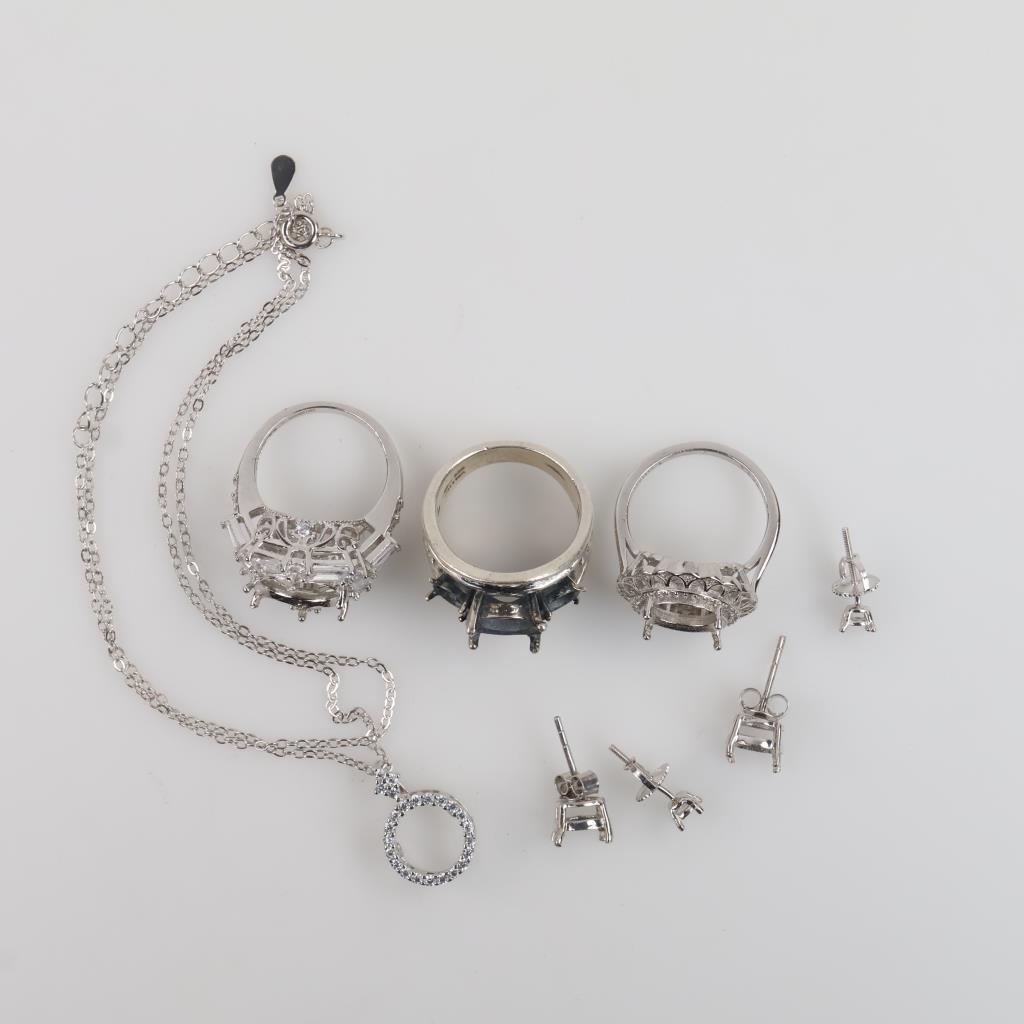 Sterling Silver Jewelry, 9 Pieces
