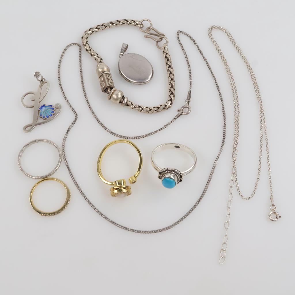 Sterling Silver Jewelry, 9 Pieces