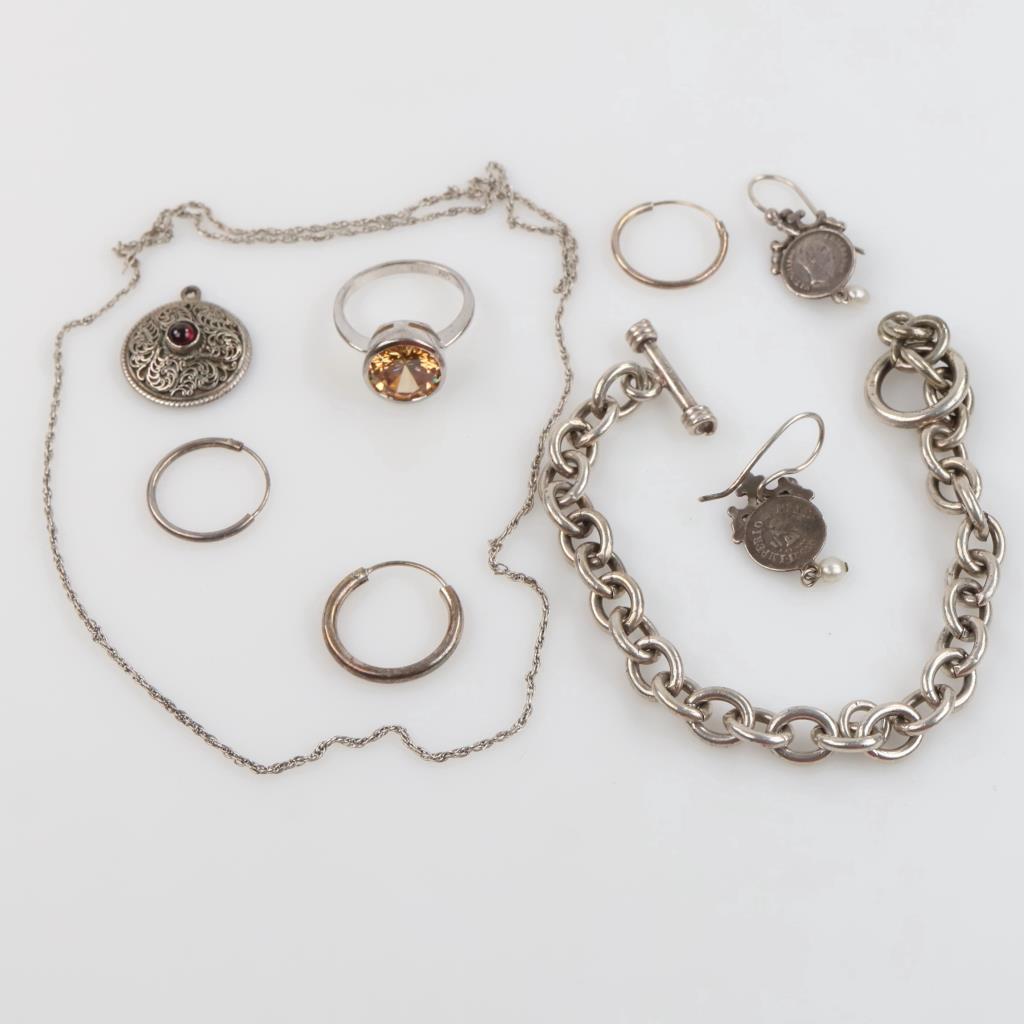 Sterling Silver Jewelry, 9 Pieces