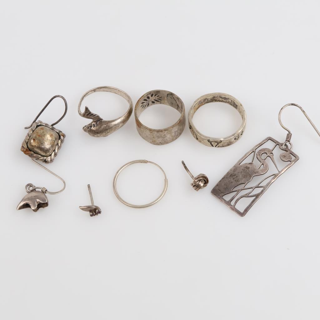 Sterling Silver Jewelry, 9 Pieces