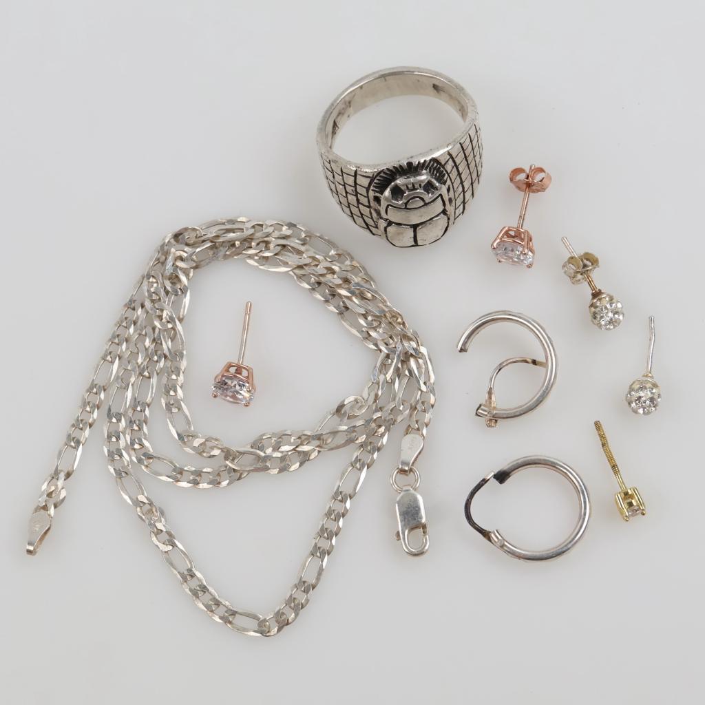 Sterling Silver Jewelry, 9 Pieces