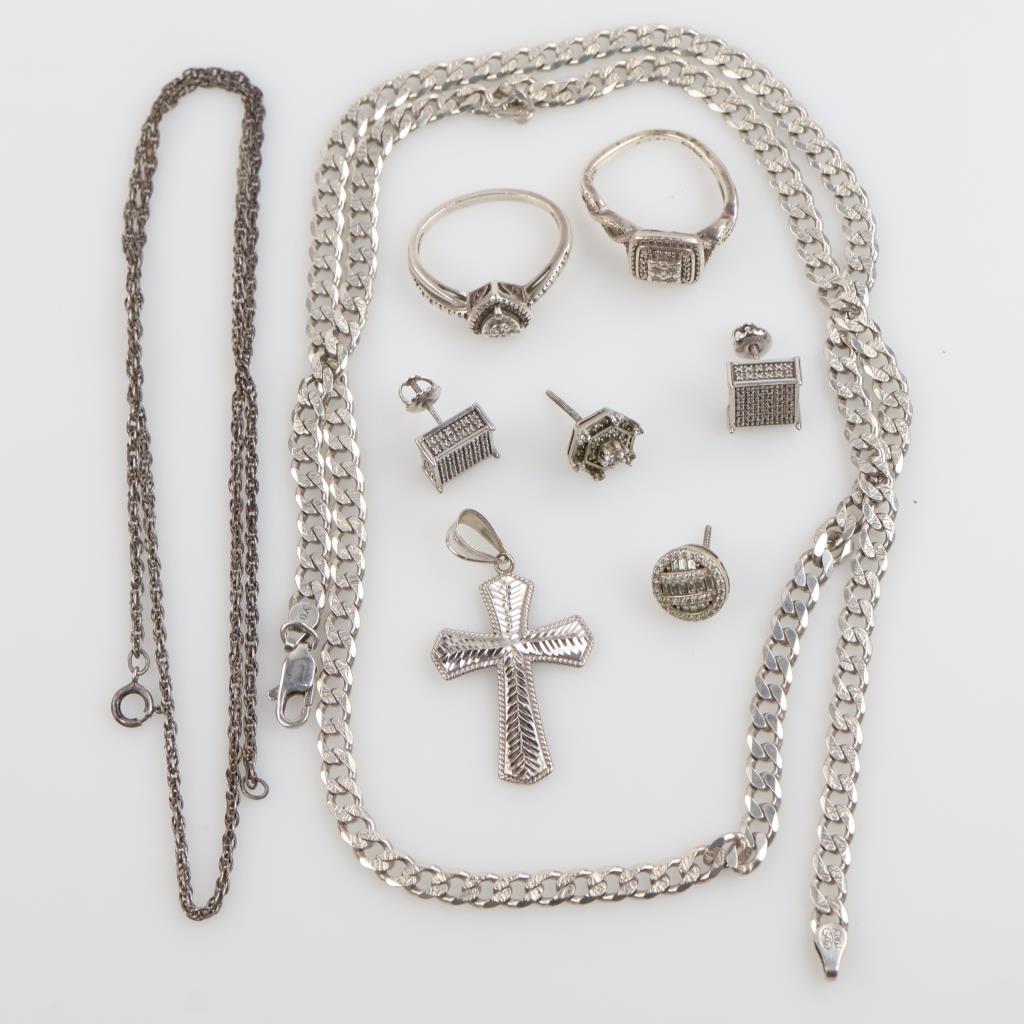 Sterling Silver Jewelry, 9 Pieces