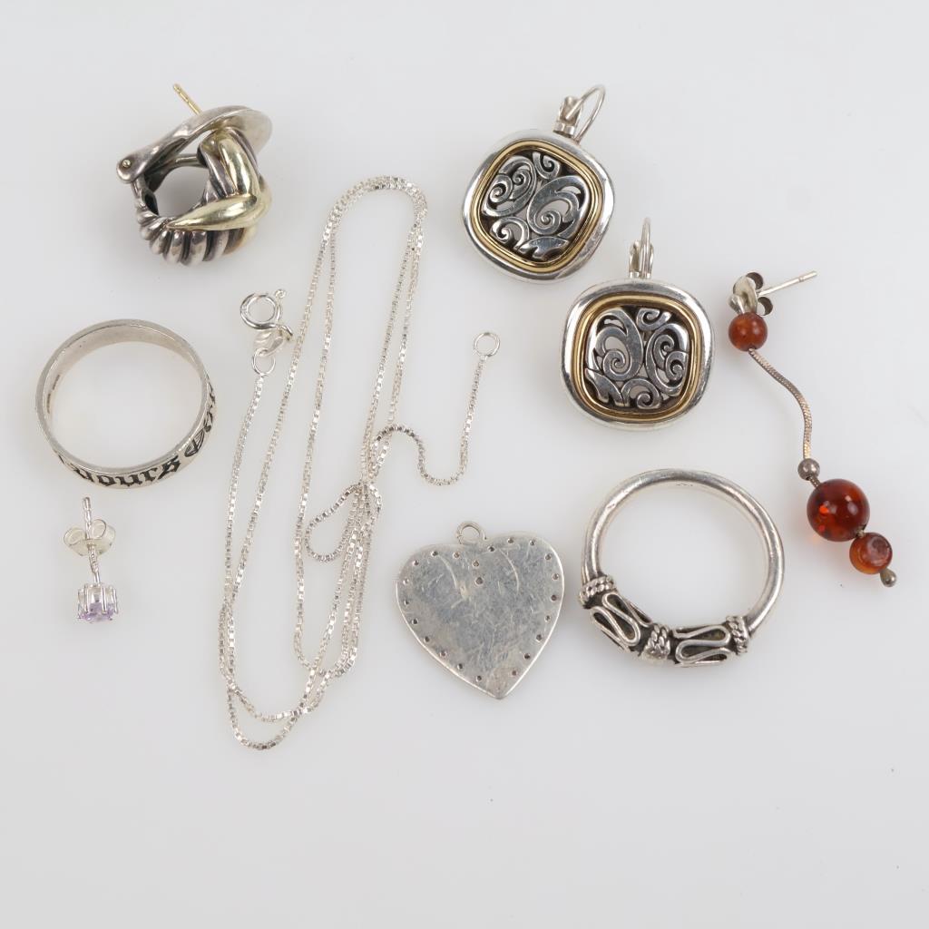 Sterling Silver Jewelry, 9 Pieces