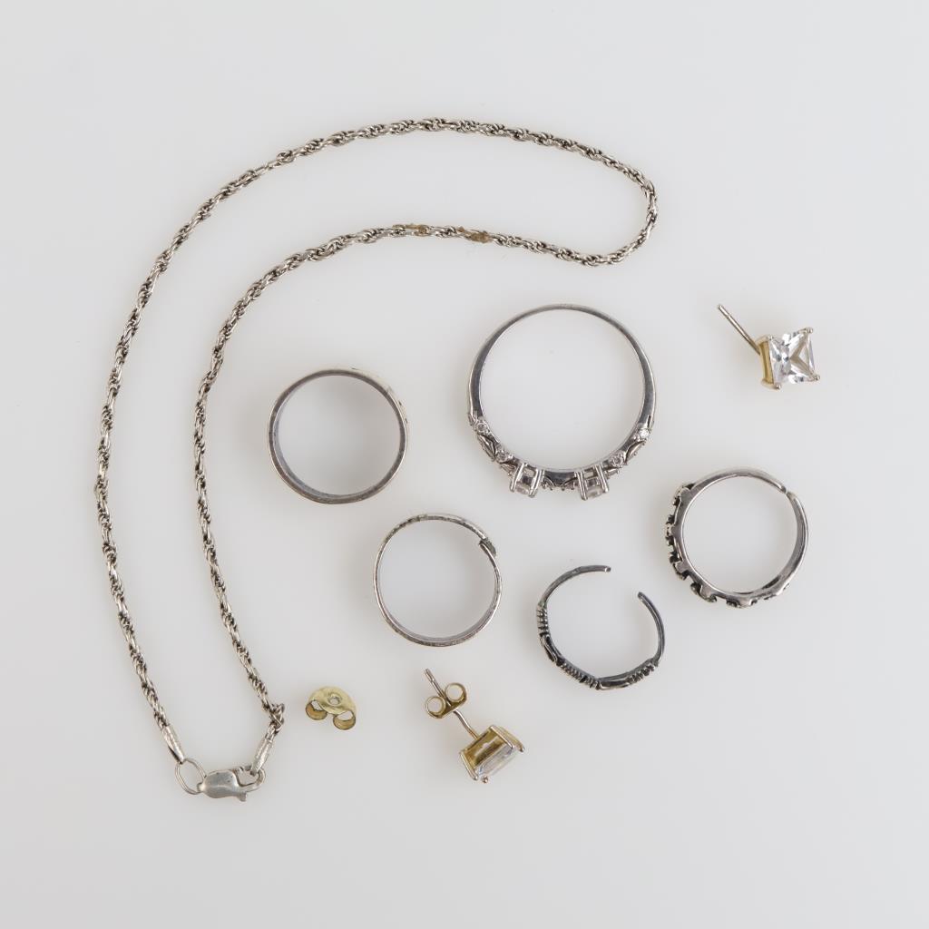 Sterling Silver Jewelry, 9 Pieces