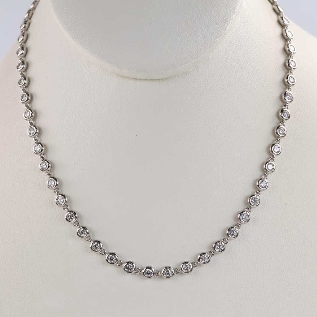 Sterling Silver Moissanite Necklace