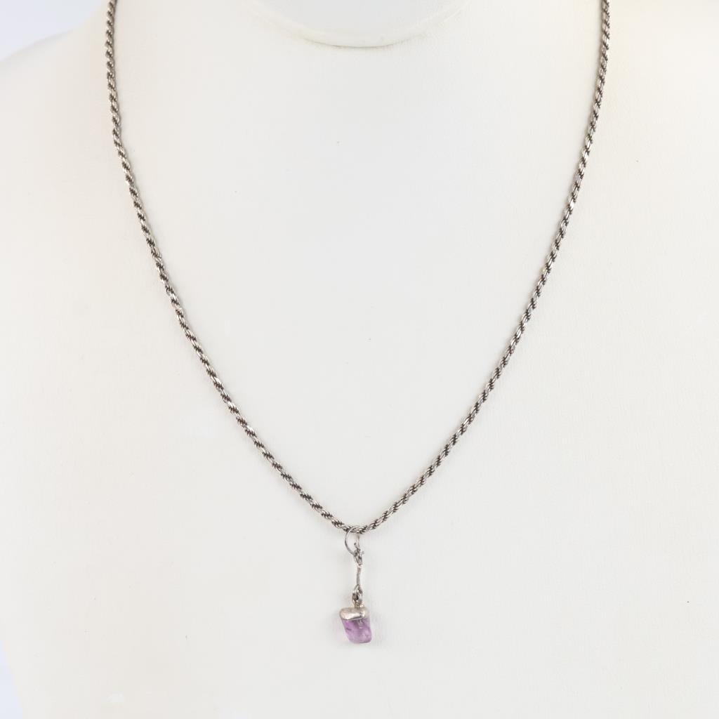 Sterling Silver Necklace With Fashion Pendant