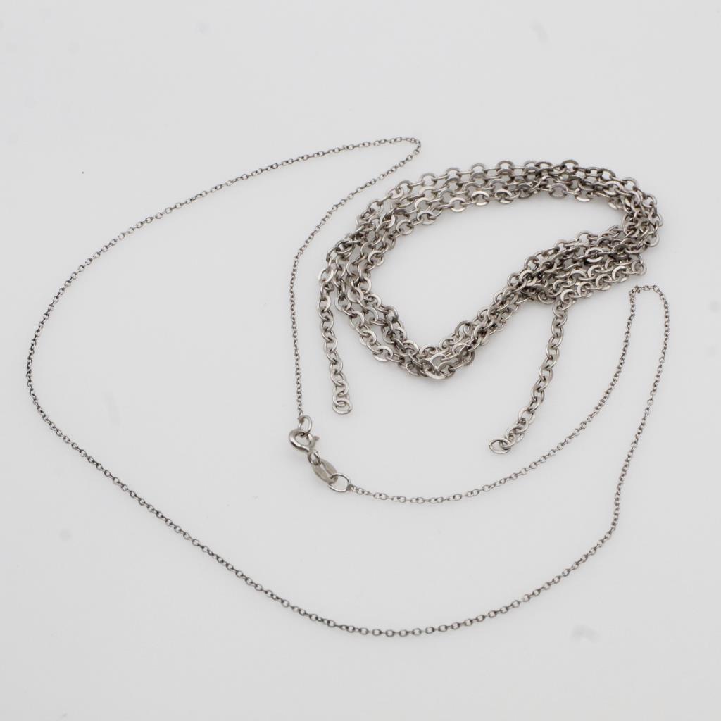 Sterling Silver Necklaces, 2 Pieces