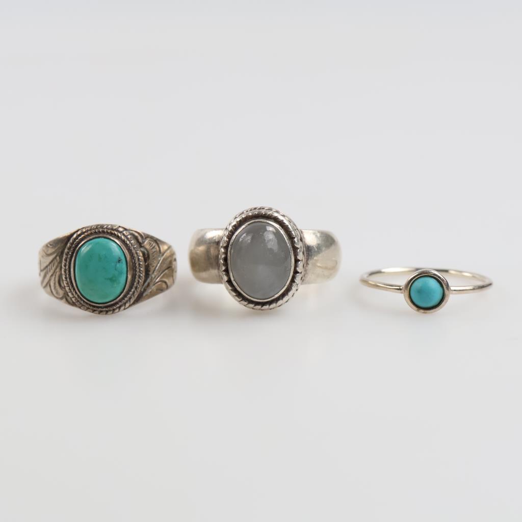 Sterling Silver Ring, 3 Rings