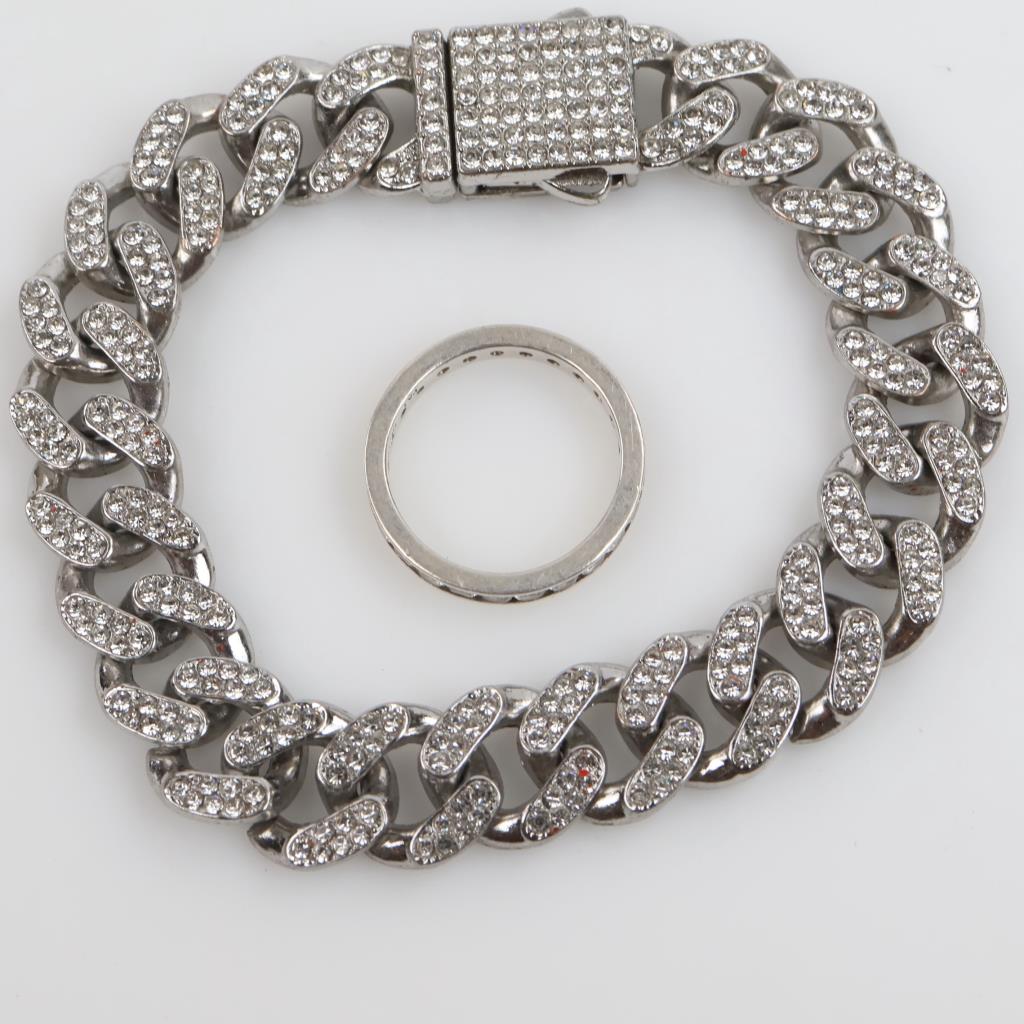 Sterling Silver Ring And Fashion Bracelet