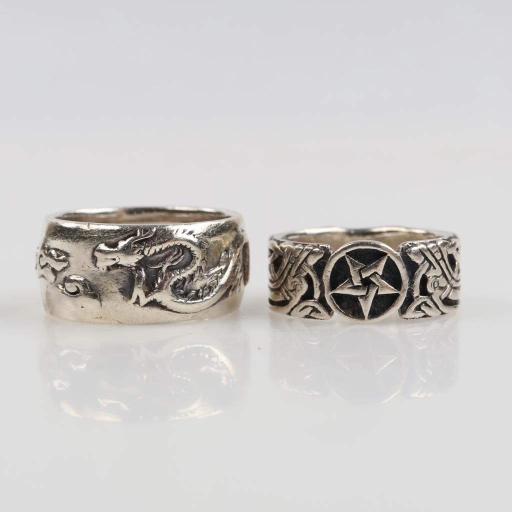 Sterling Silver Rings, 2 Pieces